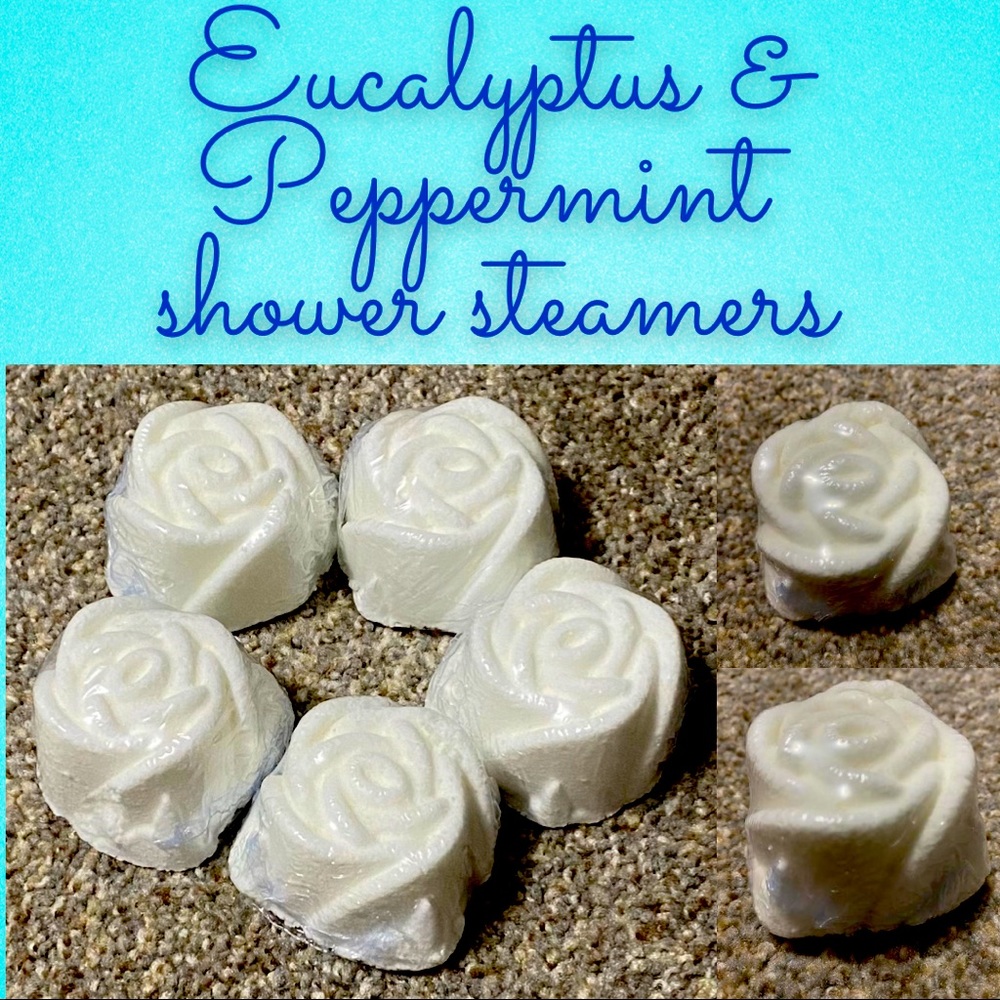 Set of 5 Radiant Waves handcrafted eucalyptus & peppermint shower steamers